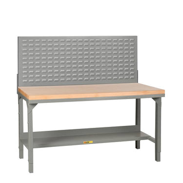 Welded Workbench with Butcher Block Top - Model WSJ22448AHLP